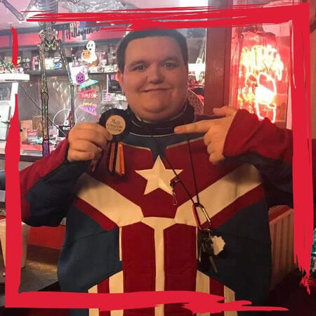Dylan’s Captain America that won ‘Most Creative’ at Burger Inn Halloween Fest 2021