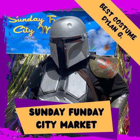 Dylan’s Mandalorian that won ‘Best Costume’ at Sunday Funday City Market 2021 and ‘First place’ at Palm Bay Monsters 2020